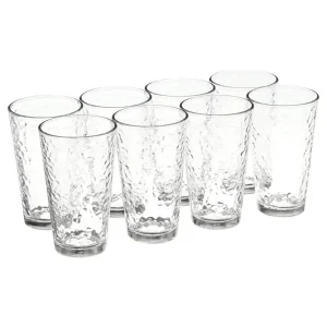 16.2 oz Vintage Frost Clear Drinkware, Set of 8