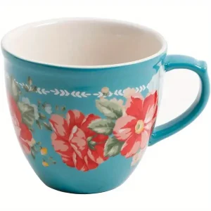 Vintage Floral 4-Piece Mug Set, 16 fl oz